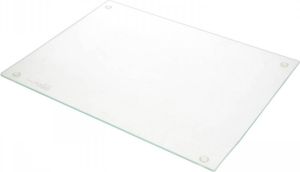 Zeller 2x Glazen Snijplanken serveerplanken Met Siliconen Voetjes 30 X 40 Cm Snijplanken