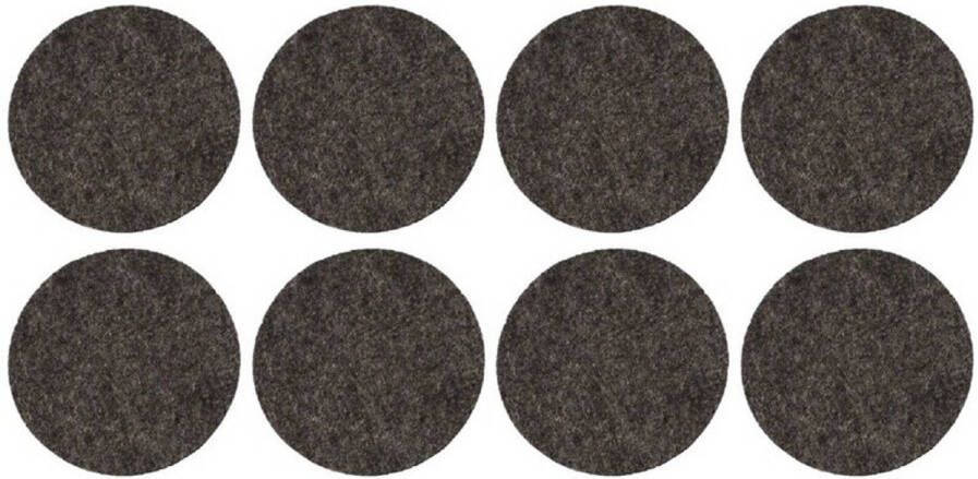 Merkloos Sans marque 48x stuks zwarte ronde meubelviltjes antislip noppen 2 6 cm Beschermviltjes Stoelviltjes Vloerbeschermers Meubelvilt Viltglijders