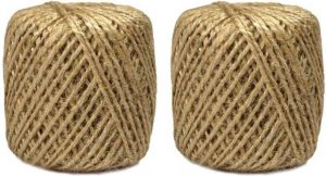 Shoppartners Pakket Van 2x Stuks Bolletje Huishoud hobby handig Canvas Touw Van 30 Meter Per Rol Touwen