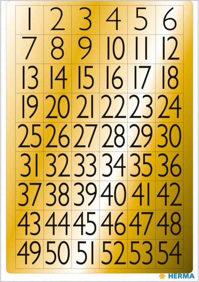 Shoppartners Stickervelletjes met 216x stuks plak cijfers getallen 1-99 zwart goud 13x12 mm Stickers