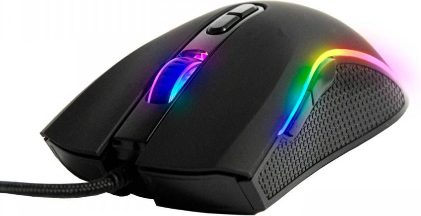 Silvergear Gaming Muis RGB Verlichting 800-6400 DPI Bedraad Zwart
