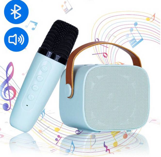 Silvergear Karaoke Set Kinderen Karaokesets Box Met Microfoon Blauw