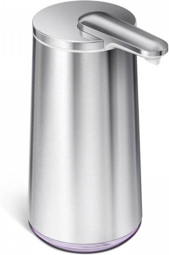 Simplehuman Zeepdispenser met Sensor Oplaadbaar 295 ml Geborsteld Zilver