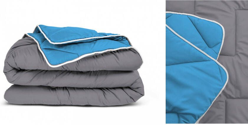 Sleeptime All-in one Omkeerbare Dekbed zonder Overtrek 200x200 Antraciet Blauw