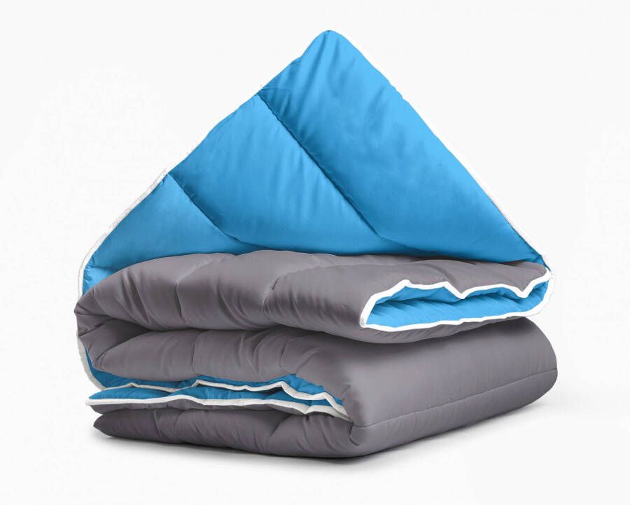 Sleeptime All-in one Omkeerbare Dekbed zonder Overtrek 240x200 Antraciet Blauw