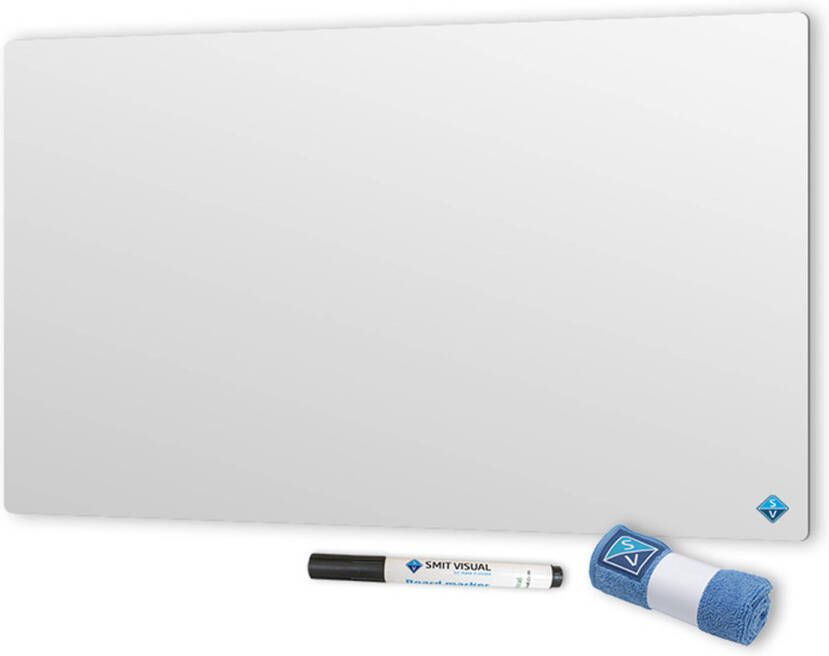 Smit Visual Emaille Whiteboard Zonder Rand 100x150 Cm