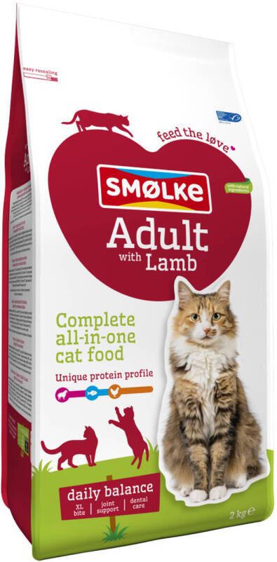 Smolke Adult Kattenvoer Lam Kip 2 kg