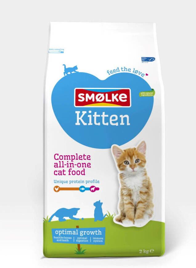 Smolke Kitten Kattenvoer Kip Vis 2 kg