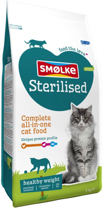 Smolke Sterilised Kattenvoer Kip Vis 2 kg