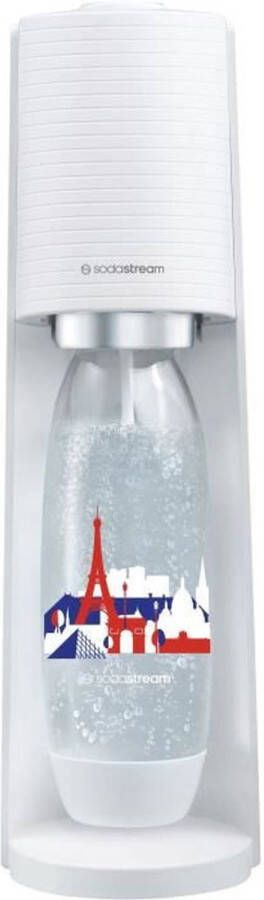 SodaStream Terra Witte bruiswatermachine + 1 fles Fuse van 1 liter Franse editie + 1 clip-on gasvulling van 60 liter