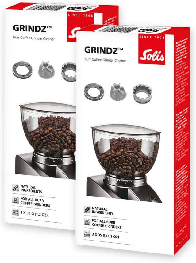 Solis Grindz Reiniger voor Koffiemolen Bonenmaler Reiniger 3x 35g 2 Stuks