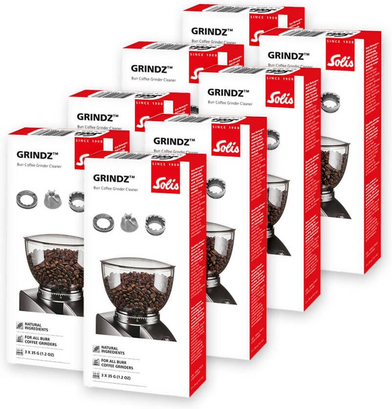 Solis Grindz Reiniger voor Koffiemolen Bonenmaler Reiniger 3x 35g 8 Stuks