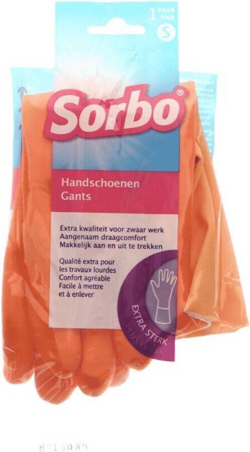 Sorbo Huishoudhandschoenen Maat S Oranje 1 paar