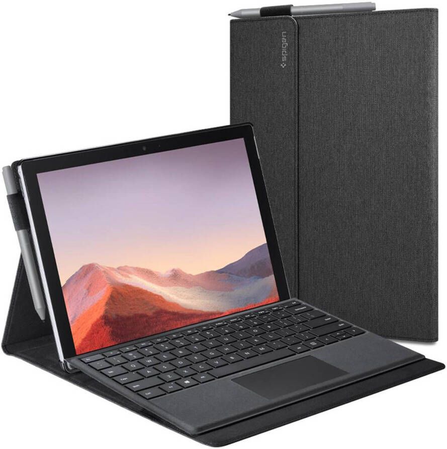 Spigen Stand Folio Microsoft Surface Pro 7 Pro 6 tablethoes Grijs