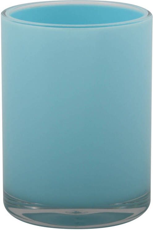 Spirella MSV Badkamer drinkbeker Aveiro PS kunststof lichtblauw 7 x 9 cm Tandenborstelhouders