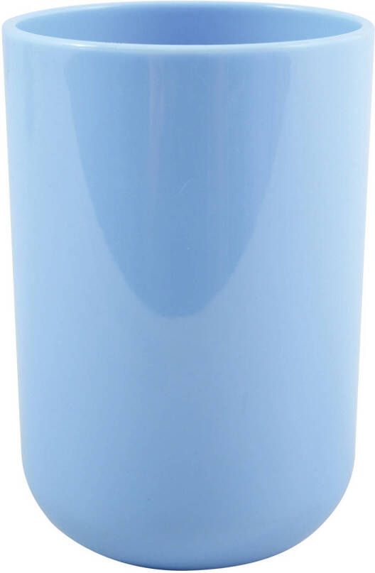 Spirella MSV Badkamer drinkbeker Porto PS kunststof lichtblauw 7 x 10 cm Tandenborstelhouders
