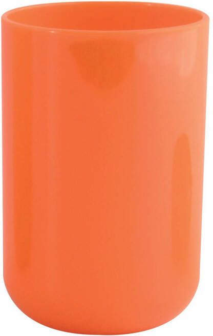 Spirella MSV Badkamer drinkbeker Porto PS kunststof oranje 7 x 10 cm Tandenborstelhouders