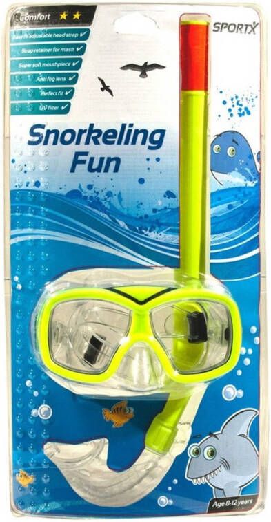 SportX snorkelset Comfort junior geel