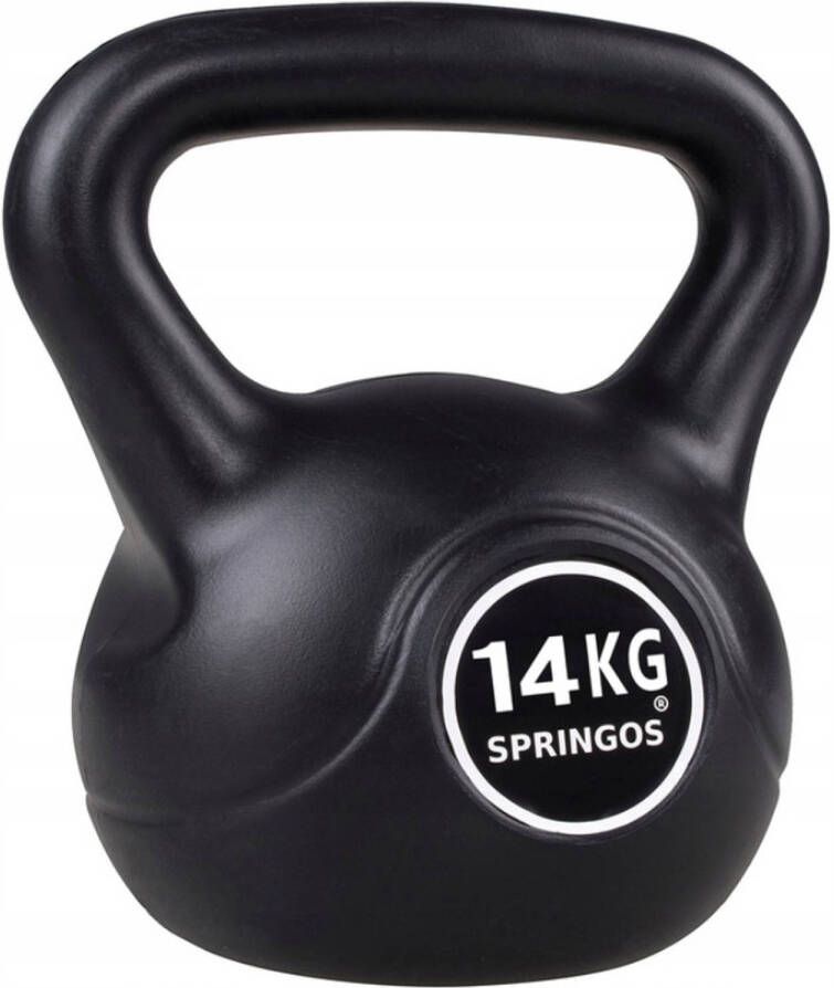 Springos Kettlebell Zwart 14 kg