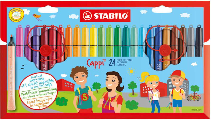 Stabilo Cappi viltstift etui 24 stuks