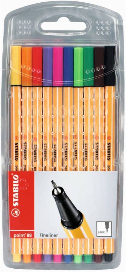 Stabilo Fineliners Point 88 multi 10 stuks Schrijfpen