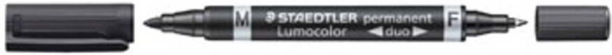 Staedtler Permanent marker Lumocolor Duo zwart