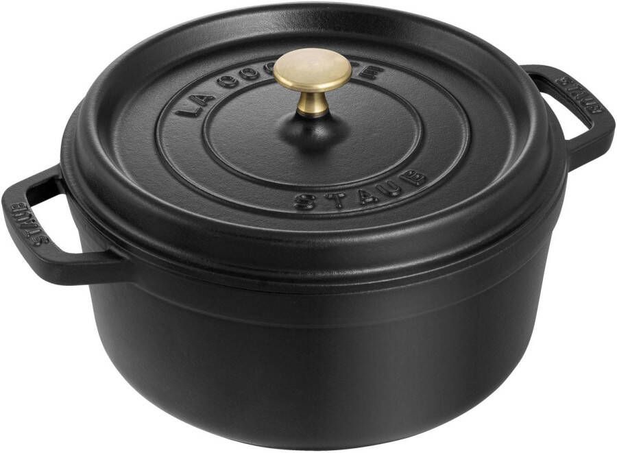 Staub Ronde Cocotte 24 cm zwart 3 8 l | Potten&Pannen | Keuken&Koken Keukengerei | 1102425
