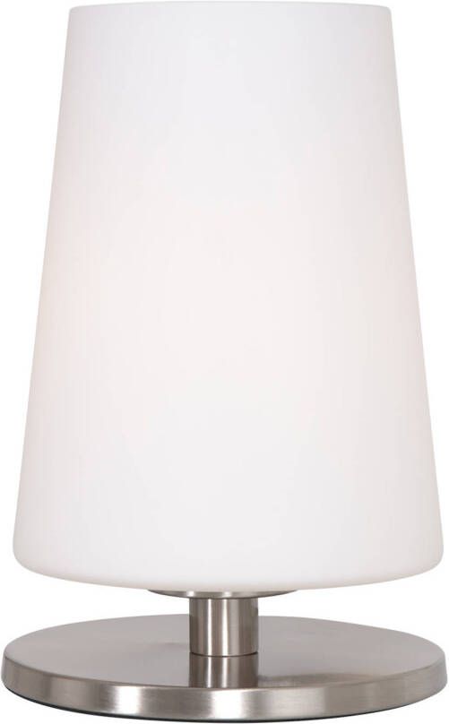 Steinhauer Ancilla tafellamp melkglazen kap 24 cm hoog modern E27 -zwart