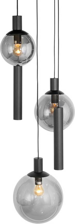 Steinhauer Hanglamp Bollique 5-lichts zwart met kokers