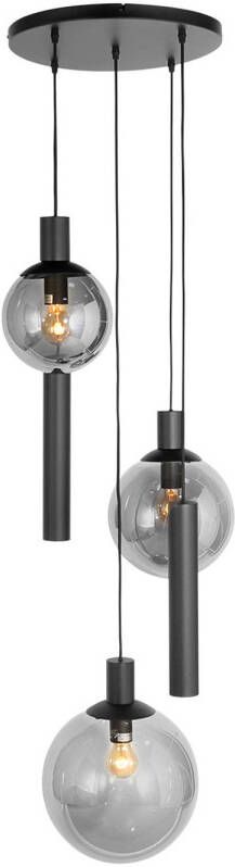Steinhauer Hanglamp Bollique 5-lichts zwart met kokers