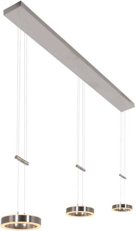 Steinhauer Hanglamp Piola 3 lichts L 120 cm mat chroom