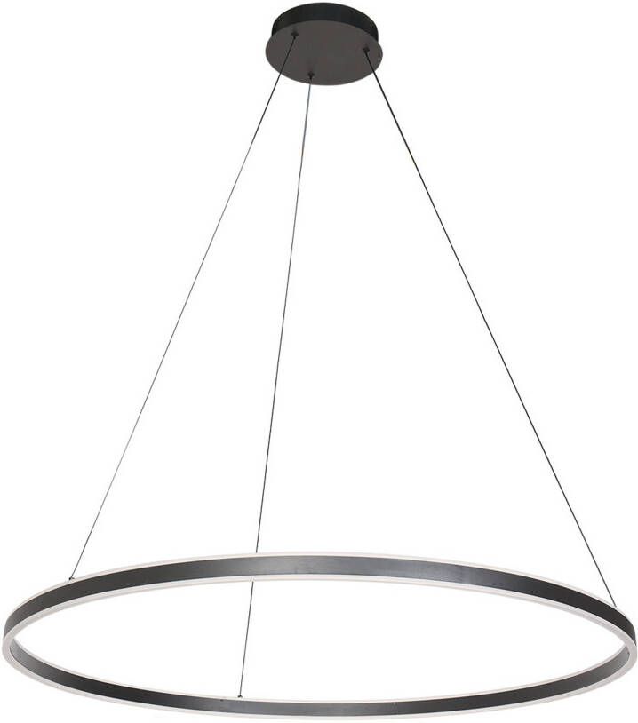 Steinhauer hanglamp Ringlux zwart metaal 100 cm ingebouwde LED-module 3676ZW