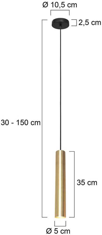 Steinhauer hanglamp Tubel messing metaal 10 5 cm GU10 fitting 3867ME