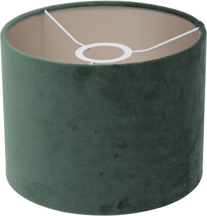 Steinhauer Prestige Chic lampenkap groen velvet Ø20 cm 15 cm hoog