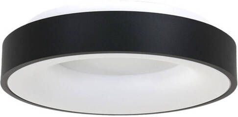 Steinhauer Ringlede plafondlamp zwart ingebouwd LED 2700K