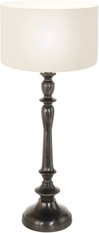 Steinhauer Anne Lighting tafellamp Bois zwart hout 30 cm E27 fitting 3764ZW