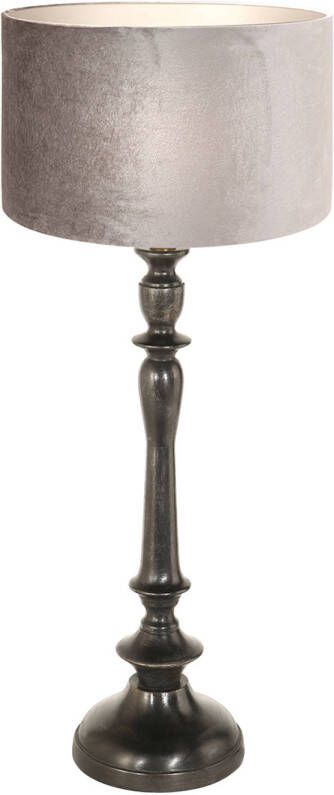 Steinhauer Anne Lighting tafellamp Bois zwart hout 30 cm E27 fitting 3767ZW