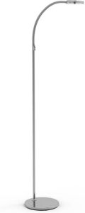 Steinhauer Turound staande leeslamp staal met transparant glas dimmer