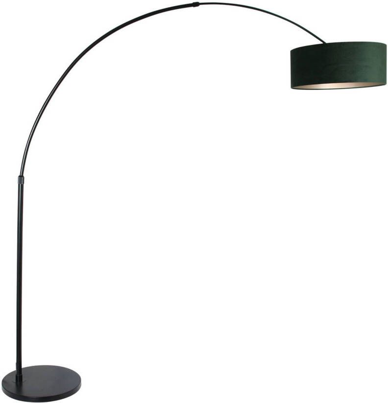 Steinhauer Sparkled vloerlamp booglamp 230 cm hoog verstelbaar zwart met groene lampenkap - Foto 3