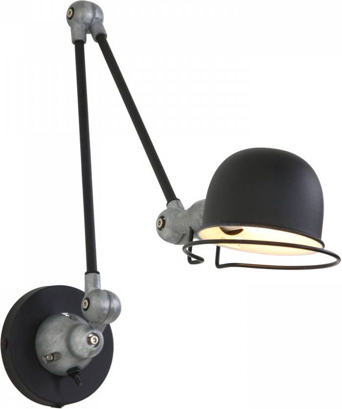 Mexlite Wandlamp Davin 7656zw Zwart