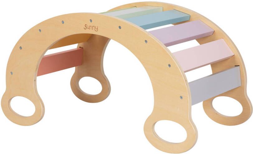 Sunny Marlie Montessori Klimboog Van Hout In Pastelkleuren Klimboog Rocker