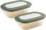 Sunware Kaasdoos Transparant groen Met Deksel Set Van 2 Stuks - Thumbnail 2