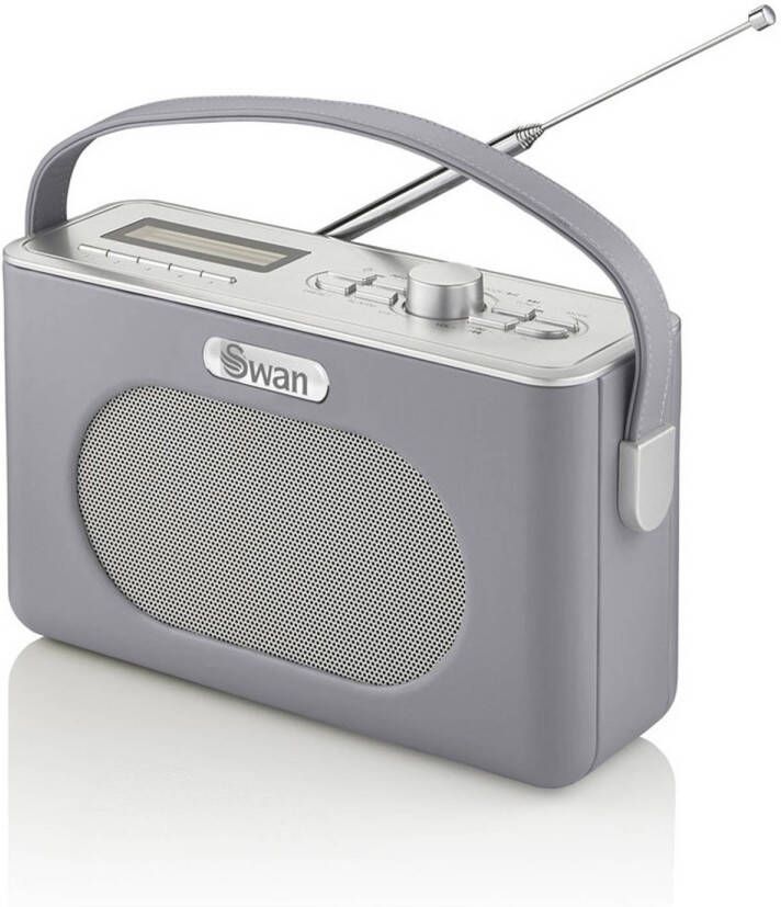 Swan Draagbare Retro Radio DAB+ Bluetooth Grijs