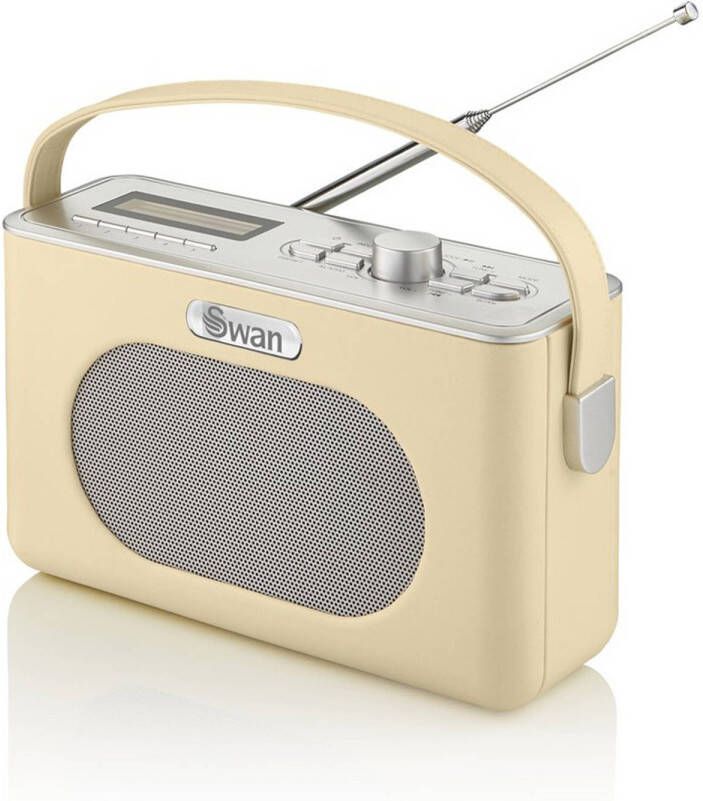 Swan Draagbare Retro Radio DAB+ met Bluetooth Crème