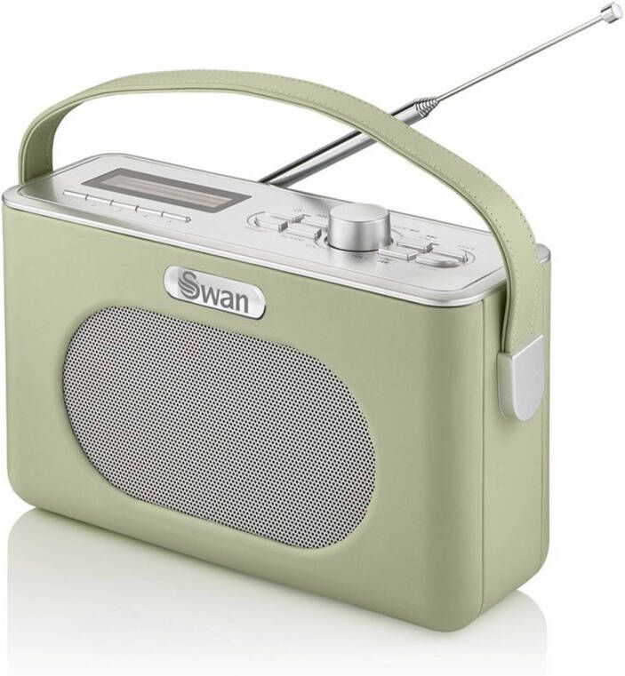 Swan Draagbare Retro Radio DAB+ met Bluetooth Groen