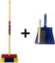 Synx Tools Kinderbezem Geel blauw set 3 delig blauw- Bezems Buitenspeelgoed Speelgoed tuinierspeelgoed Schepjes Kinderen Totale lengte 76cm - Thumbnail 1