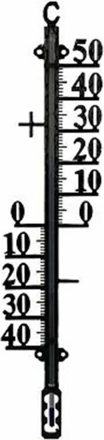Talen Tools Buitenthermometer metaal 38 cm zwart Buitenthermometers