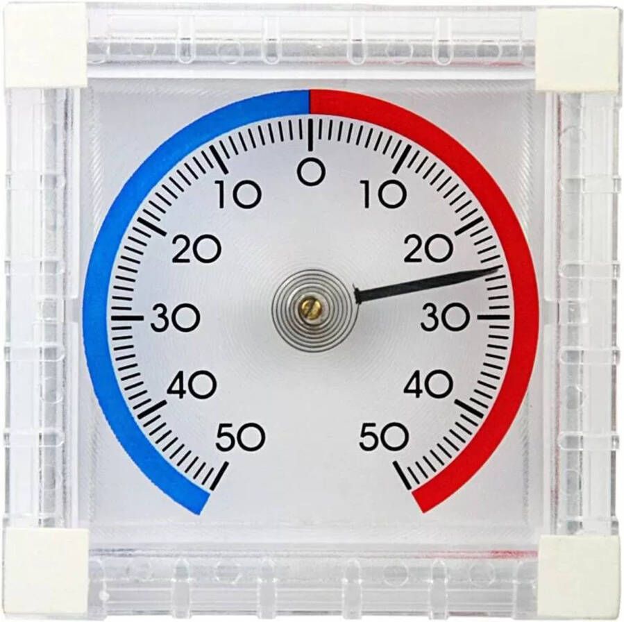 Talen Tools Zelfklevende raamthermometer wit kunststof 8 cm Buitenthermometers