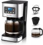 Taylor Swoden Koffiezetapparaat Filterkoffie Koffiemachine 1.5L 12 Koppen met Glazen Kan-Digitaal Display Timer- Zwart RVS Darcy 30QUK - Thumbnail 3