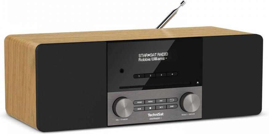 Technisat Digitradio 3 DAB+ radio met CD speler eiken